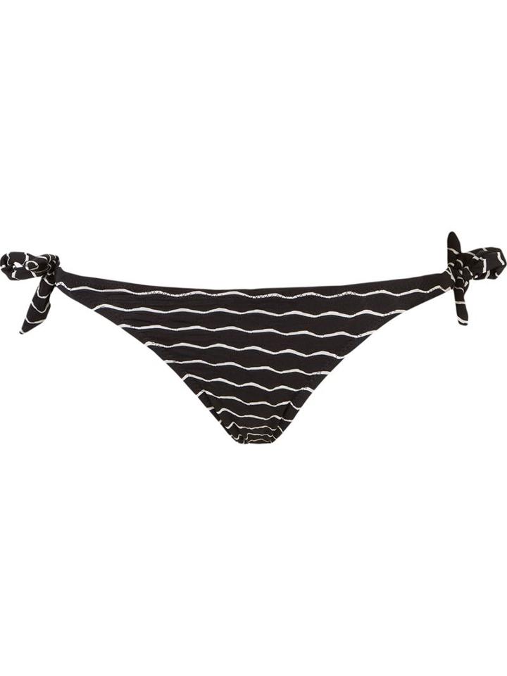 Amir Slama Striped Bikini Bottom, Women's, Size: G, Black, Polyamide/spandex/elastane