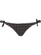 Amir Slama Striped Bikini Bottom, Women's, Size: G, Black, Polyamide/spandex/elastane
