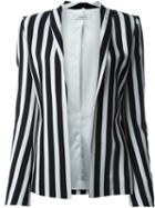 Mugler Striped Blazer, Women's, Size: 38, Black, Viscose/spandex/elastane/polyester