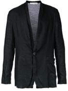 Isabel Benenato Knitted Back Jacket, Men's, Size: 52, Black, Linen/flax