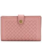 Bottega Veneta French Bi-fold Wallet - Pink