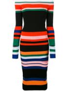 Ports 1961 - Striped Knitted Dress - Women - Cotton - Xs, Black, Cotton