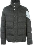 Moncler Gamme Bleu Logo Patch Padded Jacket, Men's, Size: 1, Grey, Viscose/silk/cotton/feather