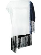 Dusan Tie-dye Asymmetric Top, Women's, Size: Small, White, Silk