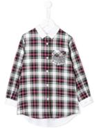 Simonetta Tartan Shirt, Girl's, Size: 6 Yrs, White