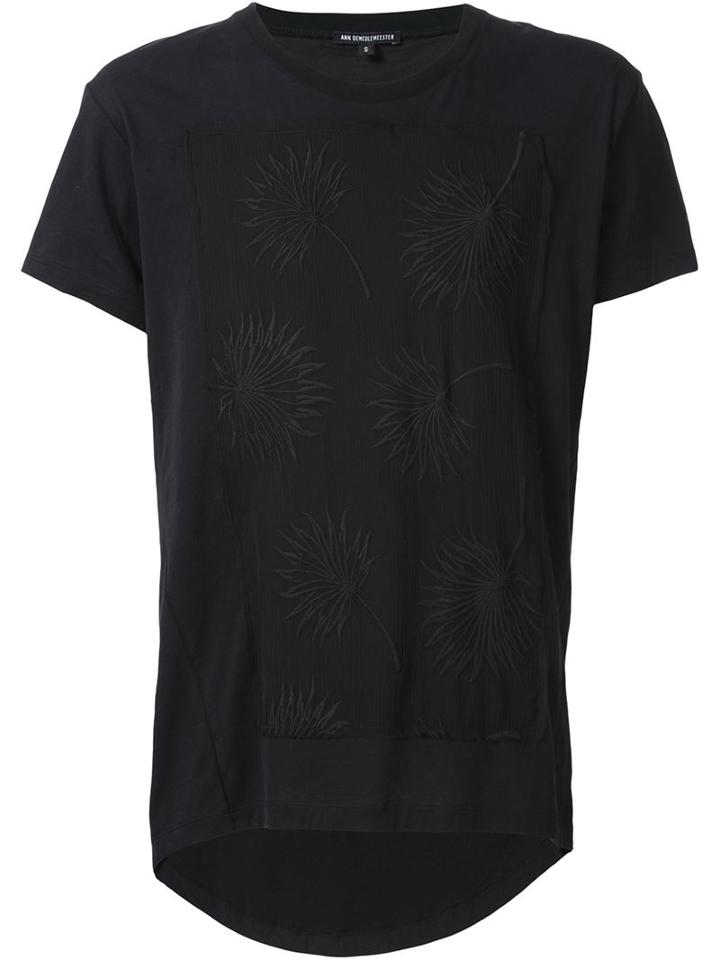 Ann Demeulemeester Floral Embroidery T-shirt