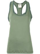 Tonal Detail Racerback Tank - Women - Cotton/viscose - 42, Green, Cotton/viscose, Semicouture