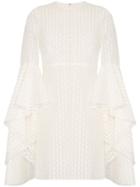 Giambattista Valli Ruffle-sleeve Lace Mini Dress - White