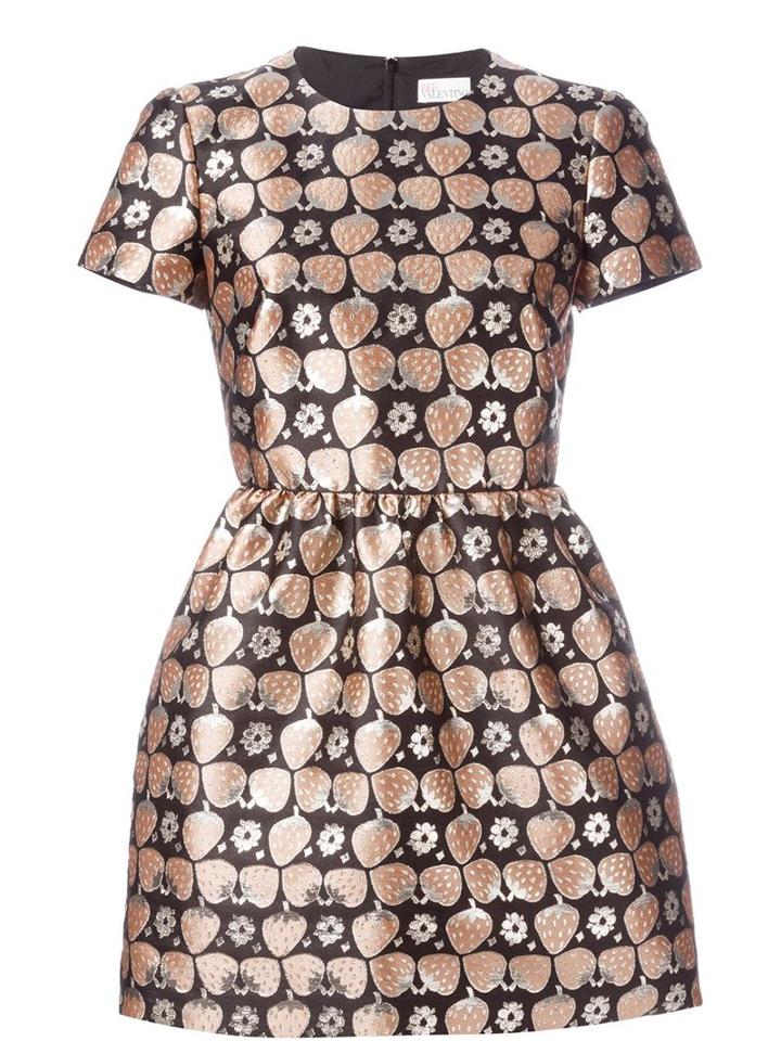 Red Valentino Strawberry Jacquard Dress