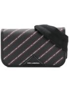 Karl Lagerfeld K/stripe Logo Belt Bag - Black