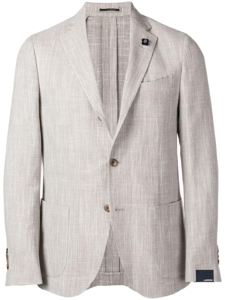 Lardini Structured Single Breasted Blazer - Neutrals