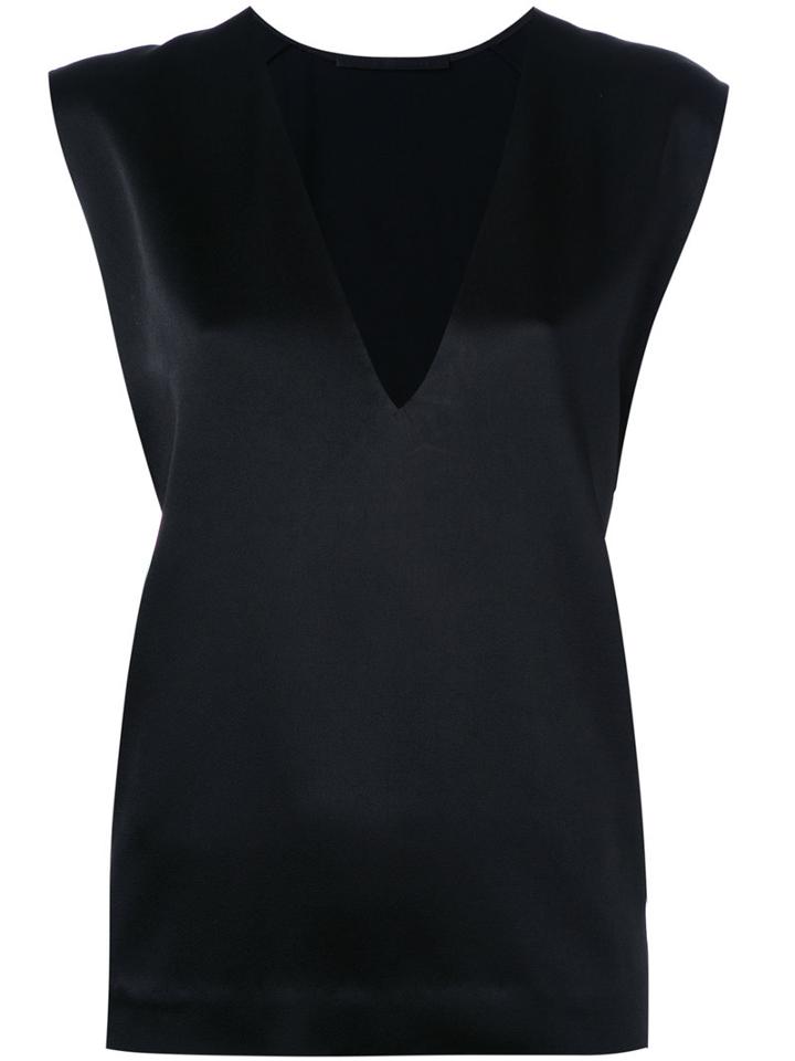 Haider Ackermann - Deep V Tank - Women - Silk/acetate/rayon - M, Black, Silk/acetate/rayon