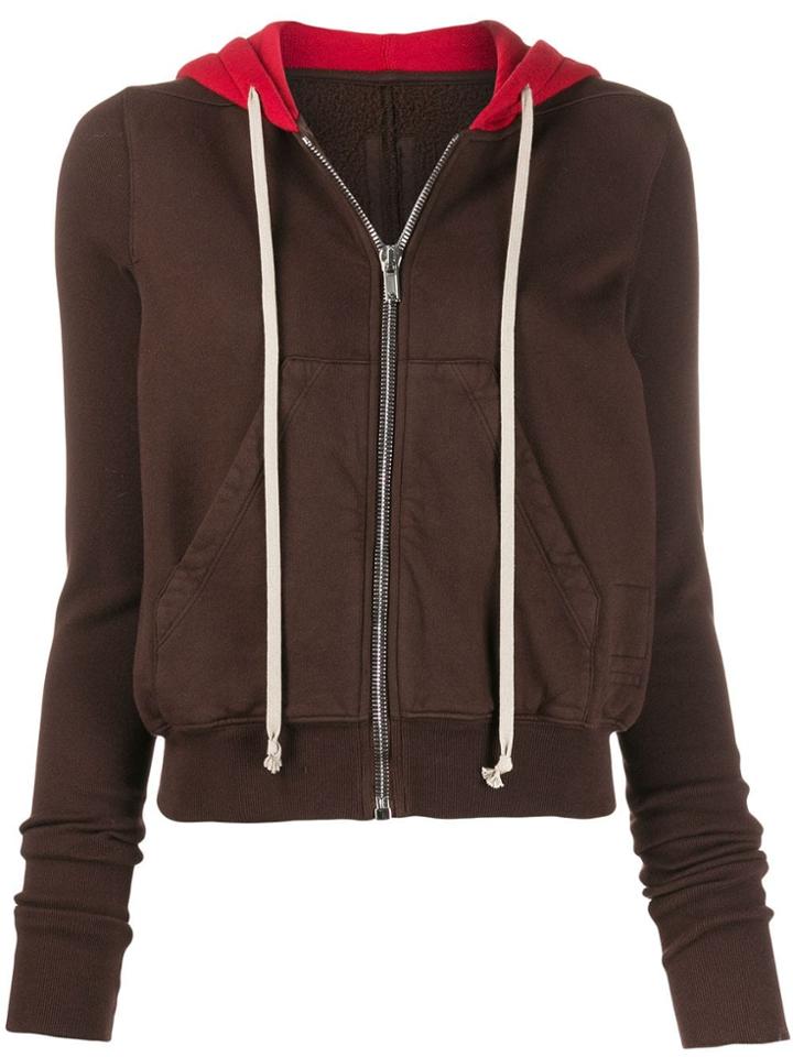 Rick Owens Drkshdw Colour Block Hoodie - Brown