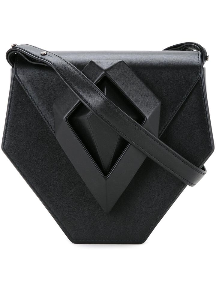 Lamat - The Dark Diamond Clutch - Women - Calf Leather - One Size, Black, Calf Leather