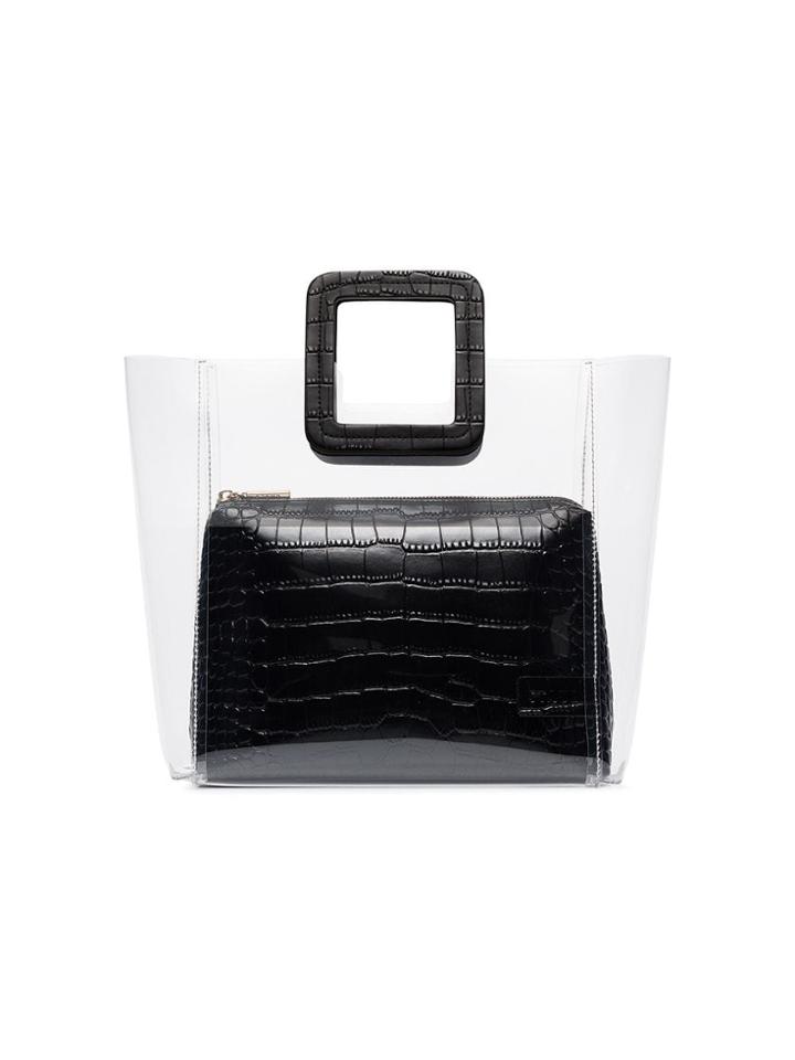 Staud Shirley Leather Tote Bag - Black