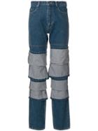 Y / Project Deconstructed Panel Cuff Jeans - Blue