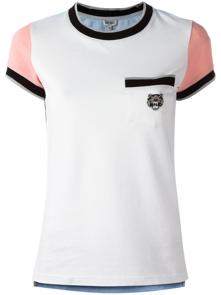 Kenzo Colour Block T-shirt, Women's, Size: Medium, White, Cotton