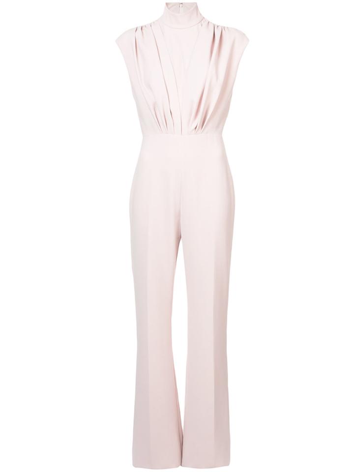 Christian Siriano High Neck Jumpsuit - Pink & Purple