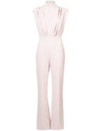 Christian Siriano High Neck Jumpsuit - Pink & Purple