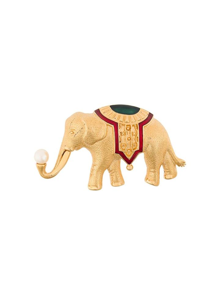 Monet Vintage Monet Elephant Brooch - Metallic