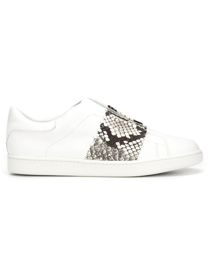 Vince Python Effect Slip On Sneakers