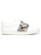 Vince Python Effect Slip On Sneakers