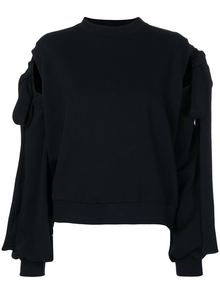 Ioana Ciolacu Sweater With Tie Sleeves - Black