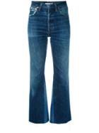 Re/done - Cropped Bootcut Jeans - Women - Cotton - 25, Blue, Cotton