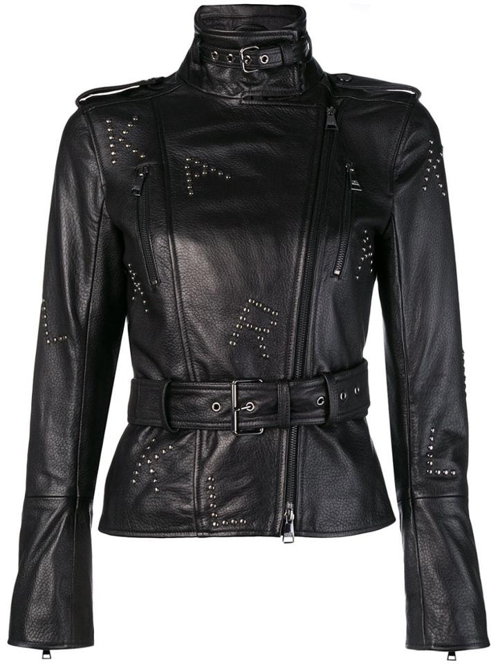 Karl Lagerfeld Studded Biker Jacket - Black