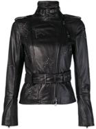 Karl Lagerfeld Studded Biker Jacket - Black