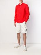 Cp Company Lens Detail Cargo Shorts - White