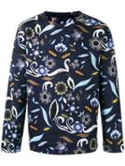 Fendi Printed Sweatshirt, Men's, Size: 48, Blue, Cotton/polyamide