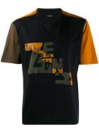 Z Zegna Colour Block Logo T-shirt - Black