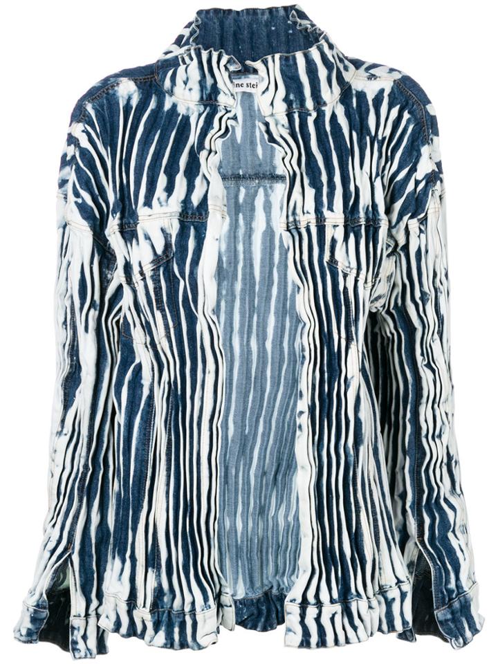 Faustine Steinmetz Ruched Tie-dye Denim Jacket - Blue