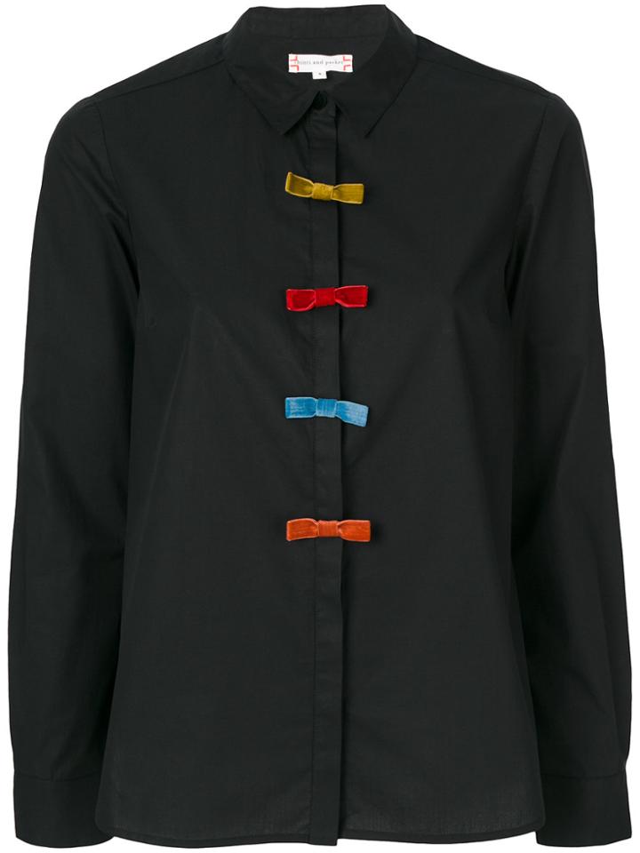 Chinti & Parker Bow Embroidered Shirt - Black