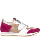 Philippe Model Panelled Sneakers, Women's, Size: 38, Pink/purple, Leather/nylon/rubber