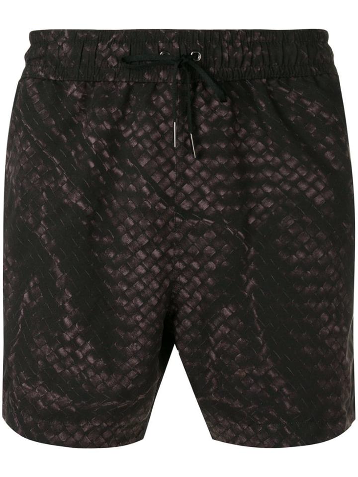 Bottega Veneta Intrecciato Weave Swim Shorts - Black