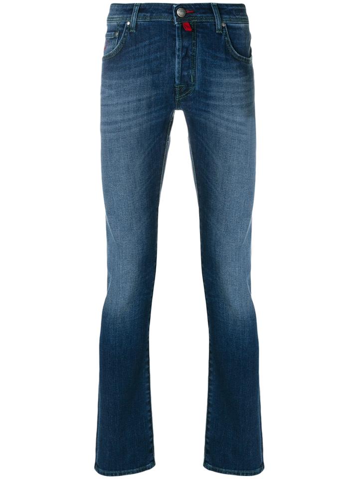 Jacob Cohen Stone Wash Tailored Jeans - Blue
