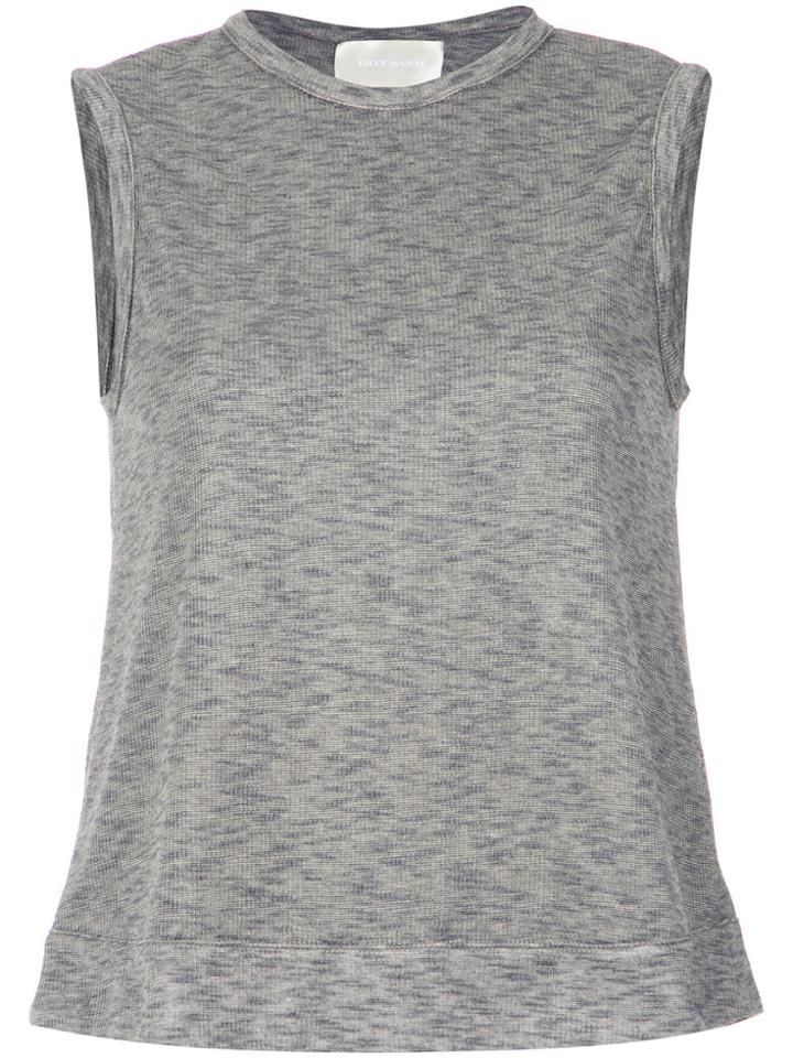 Lilly Sarti Back Slit Tank Top - Grey