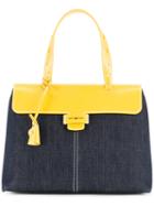 Myriam Schaefer - Colour Block Tote Bag - Women - Cotton - One Size, Women's, Blue, Cotton