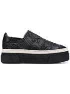 Agl Platform Slip-on Sneakers - Black