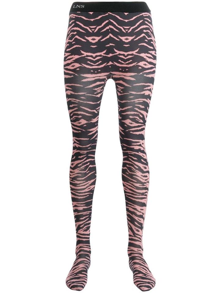 Laneus Zebra Print Leggings - Pink