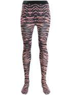 Laneus Zebra Print Leggings - Pink