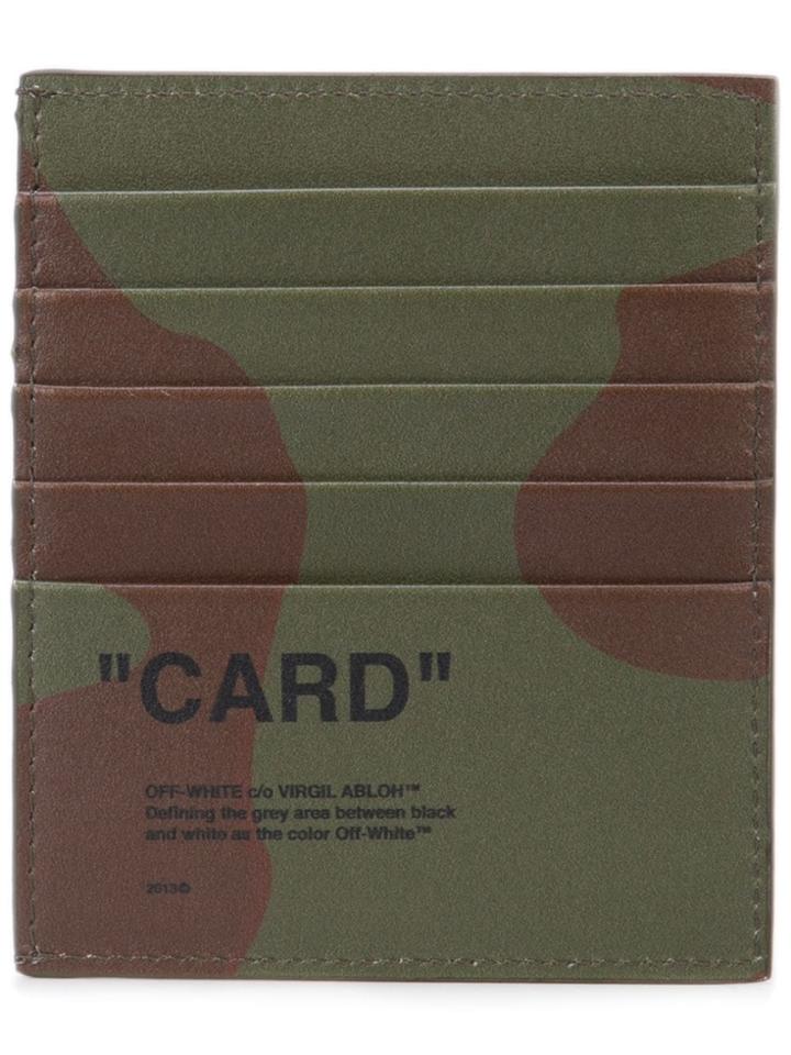 Off-white Camouflage Cardholder - Green