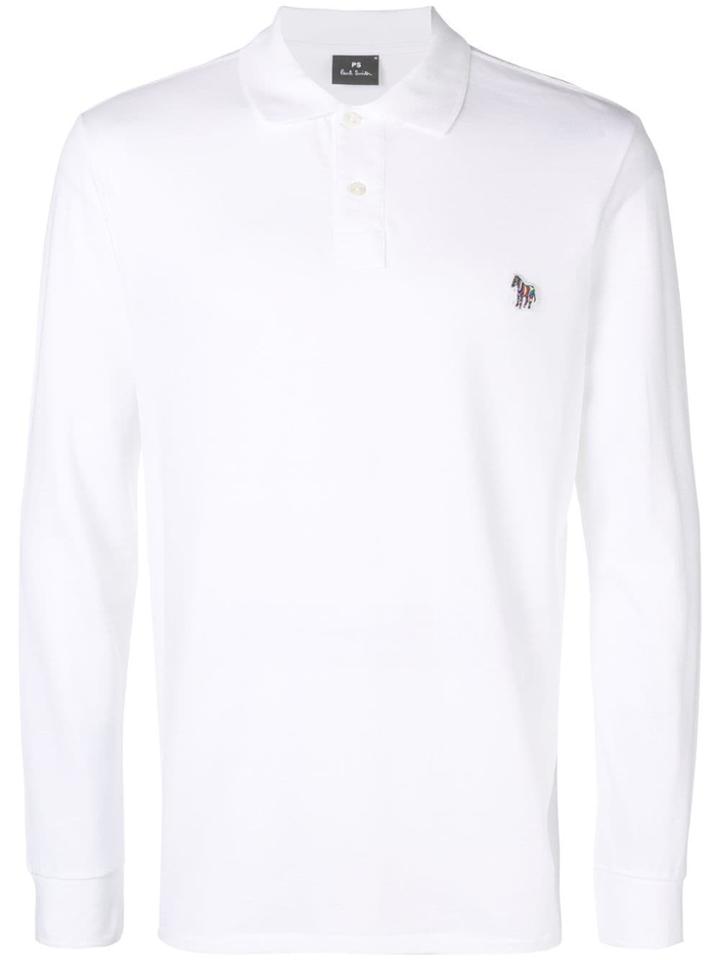 Ps Paul Smith Zebra Logo Polo Shirt - White