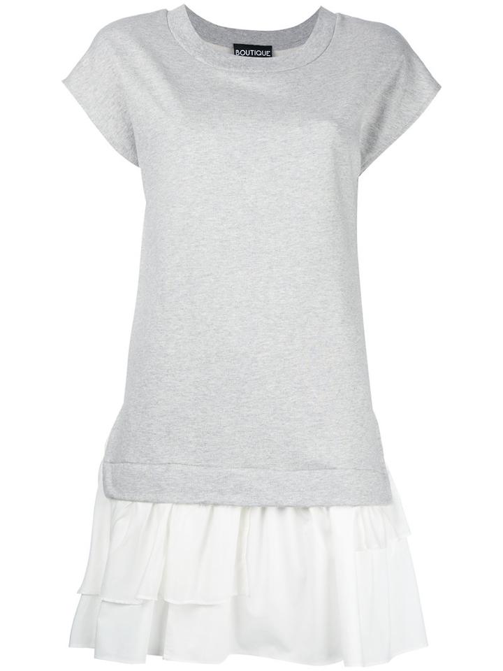 Boutique Moschino T-shirt Dress, Women's, Size: 40, Grey, Cotton/rayon