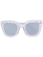 Gucci Eyewear Cat Eye Sunglasses With Stars - Metallic