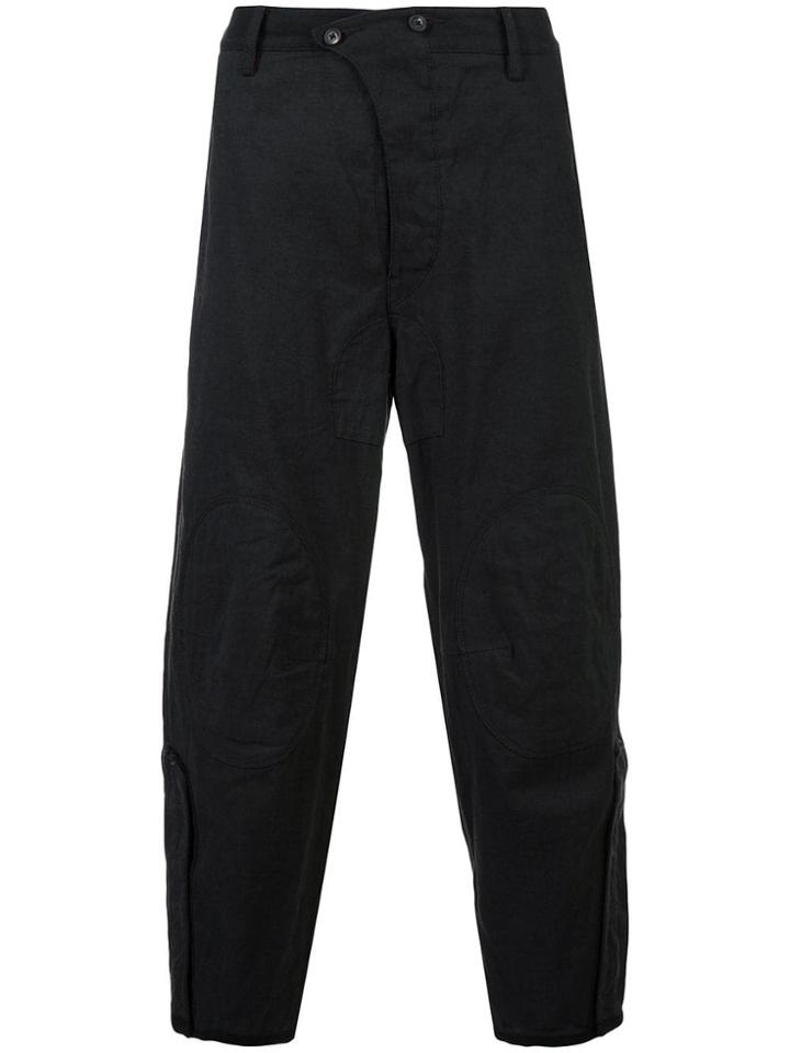 Ziggy Chen Cropped Loose Trousers - Black