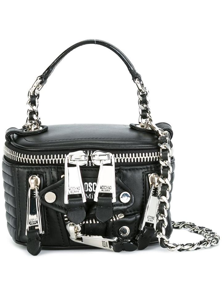 Moschino Biker Vanity Tote, Women's, Black