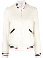 Saint Laurent Giubbotto Varsity Jacket - White